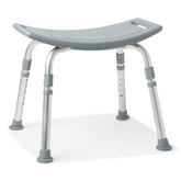 Medline Knockdown Shower Chair Without Back – 400 lb Capacity, Adjustable Height